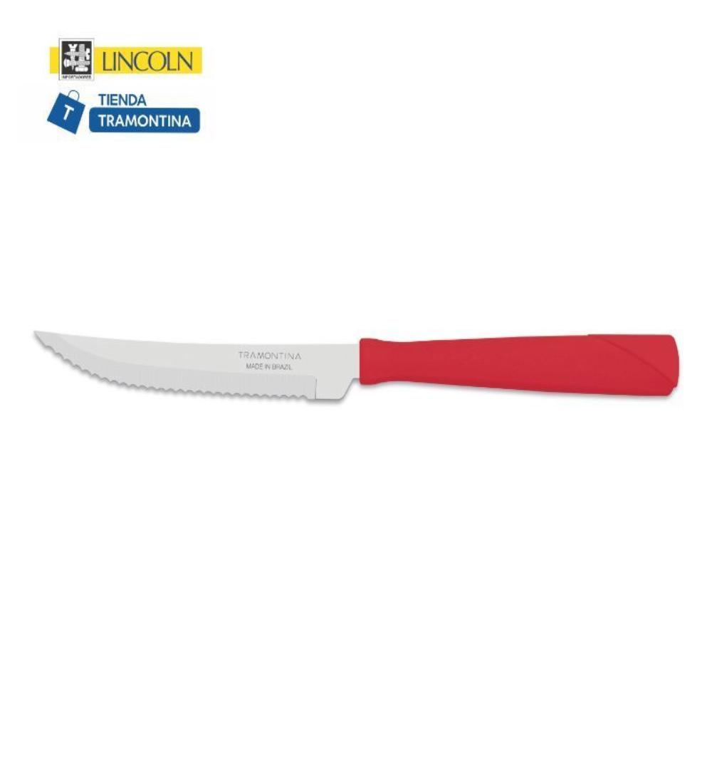 CUCHILLO NEW KOLOR Tramontina Rojo x unidad